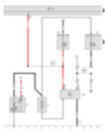 Wiring Diagram  SEAT TOLEDO 2013 - Battery - Starter - Battery monitor control unit - Fuse holder A - Fuse holder C