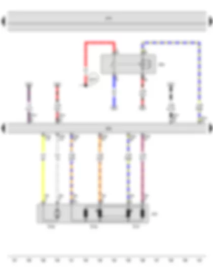 Wiring Diagram  SEAT TOLEDO 2013 - Throttle valve module - Current supply relay for Simos control unit - Engine control unit