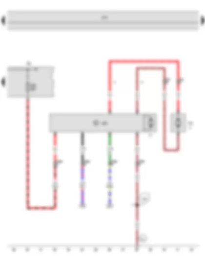 Wiring Diagram  SEAT TOLEDO 2013 - Radiator fan control unit - Fuse holder A - Radiator fan - Right radiator fan