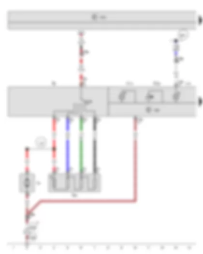Wiring Diagram  SEAT TOLEDO 2013 - Fresh air and air recirculation flap control unit - Fresh air blower series resistor with overheating fuse - Fresh air blower