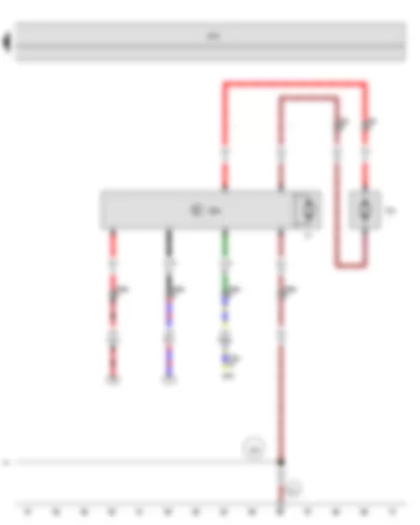Wiring Diagram  SEAT TOLEDO 2013 - Radiator fan control unit - Radiator fan - Right radiator fan
