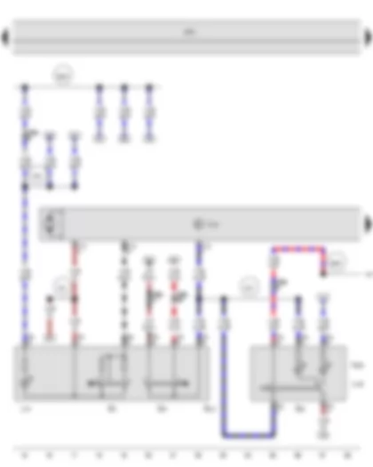 Wiring Diagram  SEAT TOLEDO 2013 - Rear window regulator isolation switch - Operating unit for window regulator in driver door - Driver side window regulator motor