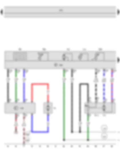 Wiring Diagram  SEAT TOLEDO 2015 - Fresh air blower control unit - Climatronic control unit - Fresh air blower - Centre flap control motor