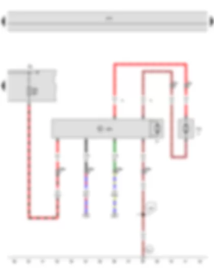 Wiring Diagram  SEAT TOLEDO 2014 - Radiator fan control unit - Fuse holder A - Radiator fan - Right radiator fan