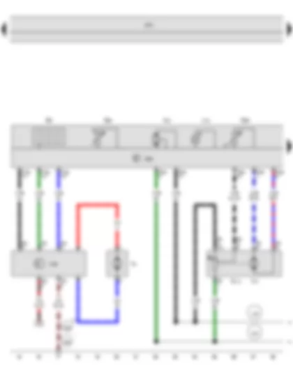 Wiring Diagram  SEAT TOLEDO 2016 - Fresh air blower control unit - Climatronic control unit - Fresh air blower - Centre flap control motor