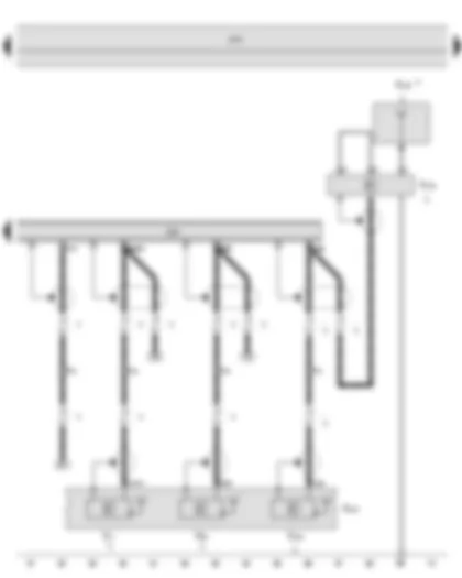 Wiring Diagram  SEAT TOLEDO 2014 - Control unit with display for radio and navigation - Left aerial module - Digital radio aerial - Roof aerial