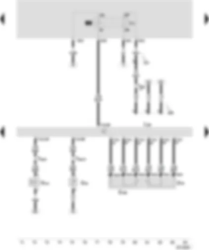 Wiring Diagram  SEAT VARIO 2000 - Motronic control unit - fuel pump relay - secondary air inlet valve - intake air temperature sender - accelerator position sender