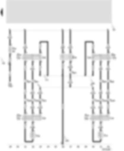 Wiring Diagram  SEAT VARIO 2000 - Rear left electric window switch (in the door) - rear left electric window switch (in the console) - rear right electric window switch (in the door)