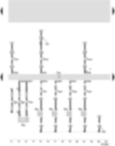 Wiring Diagram  SEAT VARIO 2001 - Motronic control unit - knock sensor I - injector cylinder 1 - injector cylinder 2 - injector cylinder 3 - injector cylinder 4