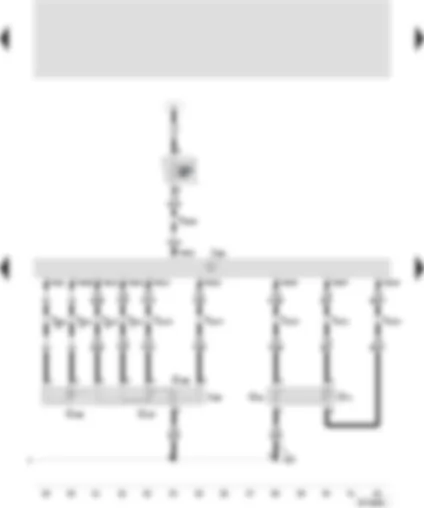 Wiring Diagram  SEAT VARIO 2001 - Marelli 1AV control unit (injection system) - intake air temperature sender - throttle valve drive (electric throttle operation)