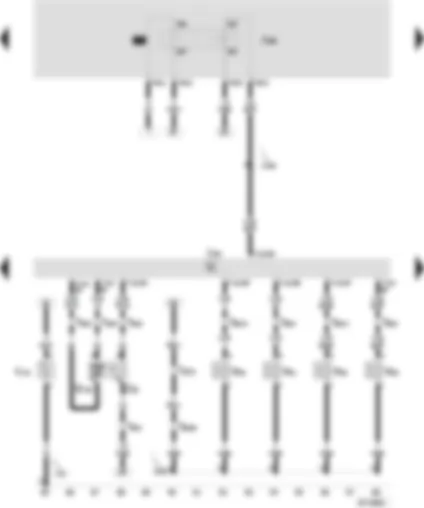 Wiring Diagram  SEAT VARIO 2000 - Motronic control unit - secondary air pump relay - lambda probe after catalyst - injector-cylinder 1 - injector-cylinder 2 - injector-cylinder 3 - secondary air pump motor