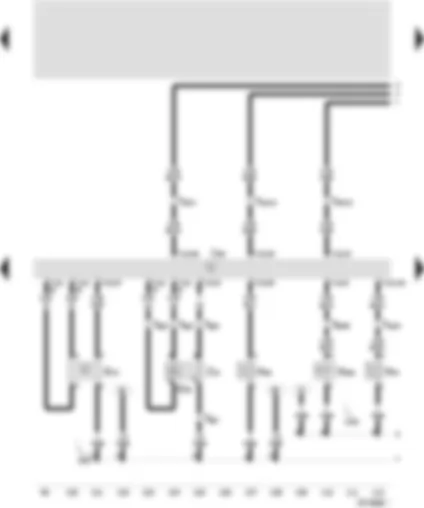 Wiring Diagram  SEAT VARIO 2000 - Motronic control unit - air flow meter - lambda probe - charge pressure control solenoid valve - turbocharger divert air valve