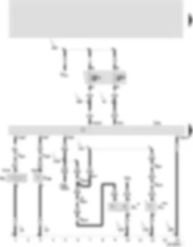 Wiring Diagram  SEAT VARIO 2000 - Control unit for central locking and alarm system - luggage compartment lighting switch - bonnet contact switch - alarm horn