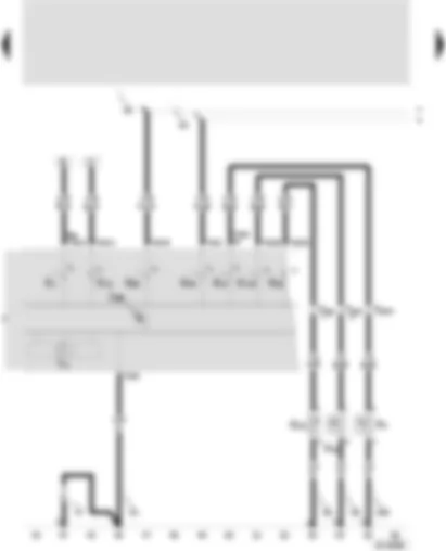 Wiring Diagram  SEAT VARIO 2001 - Control unit with warning lamps on the dash panel insert - hand brake control switch - brake fluid level switch - coolant level indicator sender