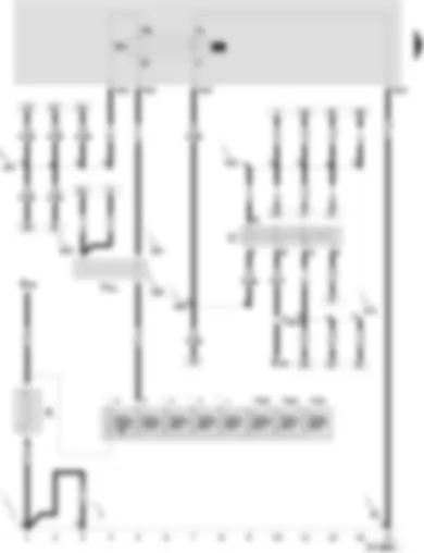Wiring Diagram  SEAT VARIO 2002 - Batería - conmutador de encendido y arranque - relé de descarga para contacto X - distribuidor de cables p. borne 30