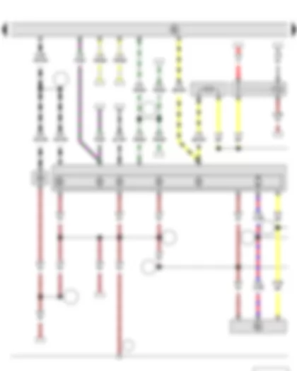 Wiring Diagram  SKODA CITIGO 2014 - Main and dip beam relay - Onboard supply control unit - Front left headlight