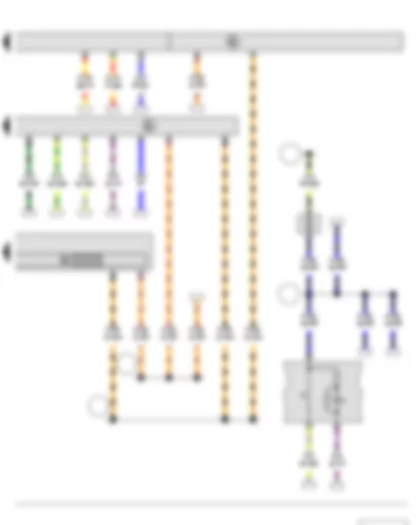 Wiring Diagram  SKODA CITIGO 2014 - Start/Stop operation button - Onboard supply control unit - Data bus diagnostic interface - Engine control unit - Dash panel insert - Start/Stop operation warning lamp
