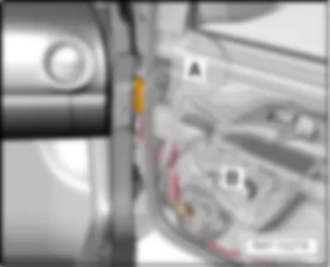 SKODA CITIGO 2014 место соединения на стойке A на стороне переднего пассажира, -T28a-, в дверце переднего пассажира -T5e-