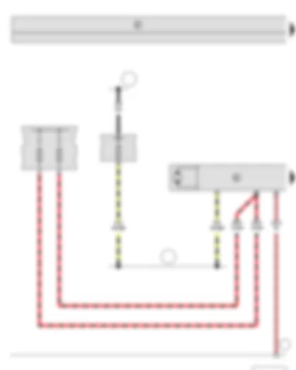 Wiring Diagram  SKODA FABIA II 2011 - Power steering control unit - Fuse holder A - Fuse holder B - Steering hydraulics pump
