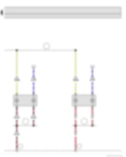 Wiring Diagram  SKODA FABIA II 2012 - Left fog light bulb - Right fog light bulb - Left daytime running light bulb - Right daytime running light bulb