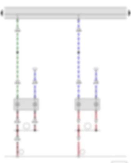 Wiring Diagram  SKODA FABIA II 2011 - Left daytime running light bulb - Right daytime running light bulb - Left static cornering light - Right static cornering light