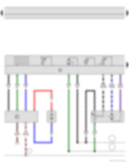 Wiring Diagram  SKODA FABIA II 2011 - Fresh air blower control unit - Climatronic control unit - Fresh air blower - Centre flap control motor