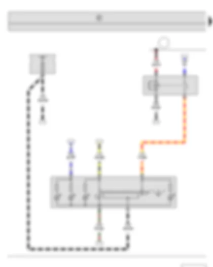 Wiring Diagram  SKODA FABIA II 2013 - Heated driver seat switch - Relay for heated driver seat - Fuse holder B
