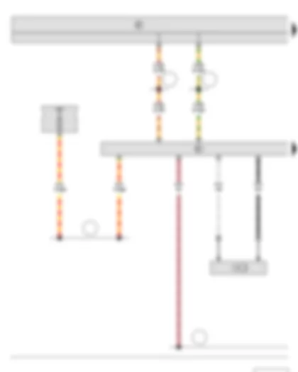 Wiring Diagram  SKODA FABIA II 2011 - Mobile telephone operating electronics control unit - Telephone microphone - Fuse holder B