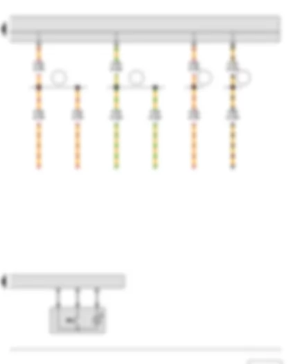 Wiring Diagram  SKODA FABIA II 2014 - Tiptronic switch in steering wheel to shift up - Multifunction steering wheel control unit
