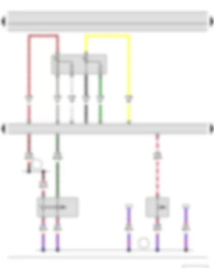Электросхемa  SKODA FABIA II 2011 - Выключатель педали сцепления - Выключатель педали тормоза - Датчик положения педали акселератора - Блок управления двигателя