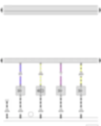 Электросхемa  SKODA FABIA II 2011 - Блок управления двигателя - Электромагнитный клапан ограничения давления наддува - Электромагнитный клапан 1 абсорбера - Клапан 1 системы регулирования фаз газораспределения - Перепускной клапан турбонагнетателя