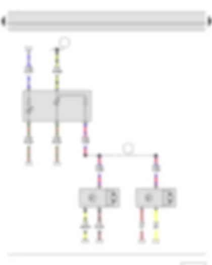 Wiring Diagram  SKODA FABIA II 2011 - Headlight range control regulator - Left headlight range control motor - Right headlight range control motor