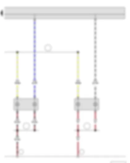 Wiring Diagram  SKODA FABIA II 2012 - Left fog light bulb - Right fog light bulb - Left daytime running light bulb - Right daytime running light bulb