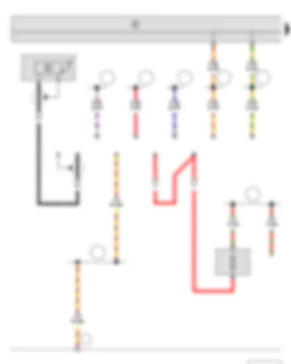 Wiring Diagram  SKODA FABIA II 2011 - Roof aerial - Fuse holder B