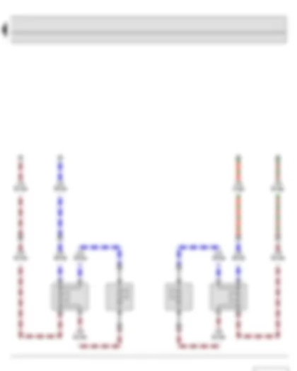 Wiring Diagram  SKODA FABIA II 2011 - Rear left treble loudspeaker - Rear left bass loudspeaker - Rear right treble loudspeaker - Rear right bass loudspeaker