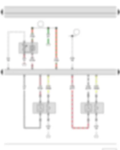 Wiring Diagram  SKODA FABIA II 2011 - Lambda probe - Intake air temperature sender - Intake manifold pressure sender - Lambda probe after catalytic converter - Engine control unit