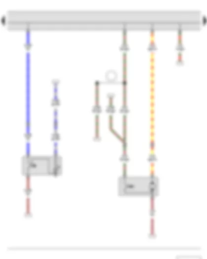 Электросхемa  SKODA FABIA II 2011 - Клавиша дистанционного отпирания крышки багажного отсека - Привод замка крышки багажного отсека - Электродвигатель центрального замка в крышке багажного отсека