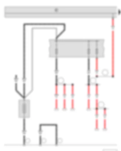 Wiring Diagram  SKODA FABIA II 2011 - Battery - Fuse holder A