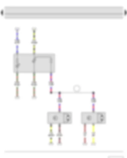 Wiring Diagram  SKODA FABIA II 2011 - Headlight range control regulator - Left headlight range control motor - Right headlight range control motor