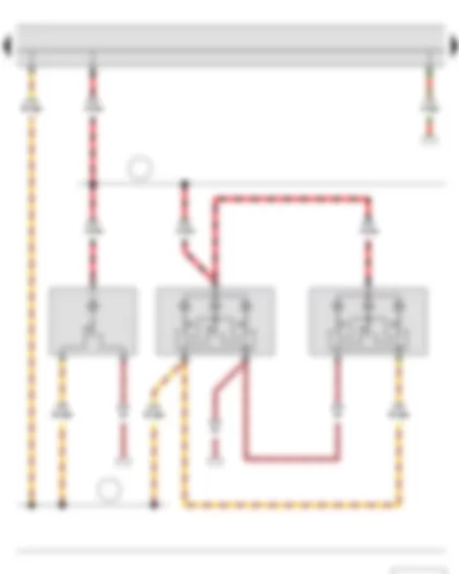 Wiring Diagram  SKODA FABIA II 2011 - Front interior light - Front passenger reading light - Driver side reading light - Rear interior light