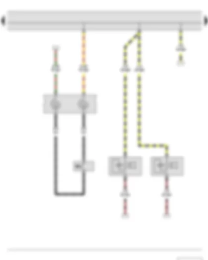 Wiring Diagram  SKODA FABIA II 2011 - Coil connector - Horn plate - Treble horn - Bass horn