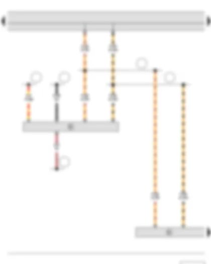 Wiring Diagram  SKODA FABIA II 2012 - Steering angle sender - Data bus diagnostic interface