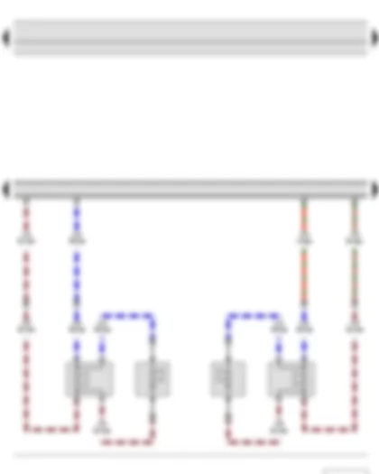 Wiring Diagram  SKODA FABIA II 2011 - Radio - Rear left treble loudspeaker - Rear left bass loudspeaker - Rear right treble loudspeaker - Rear right bass loudspeaker