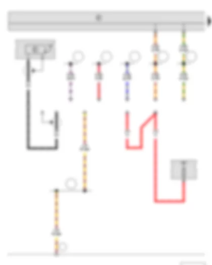 Wiring Diagram  SKODA FABIA II 2011 - Roof aerial - Fuse holder B
