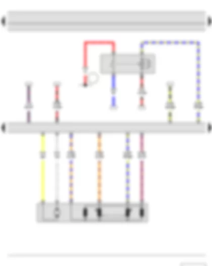 Wiring Diagram  SKODA FABIA II 2012 - Throttle valve module - Current supply relay for Simos control unit - Engine control unit