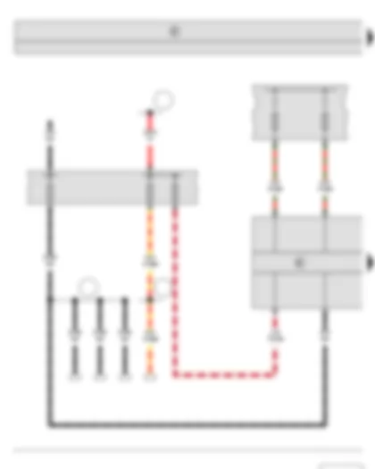 Wiring Diagram  SKODA FABIA II 2012 - ABS control unit - Fuse holder A - Fuse holder B