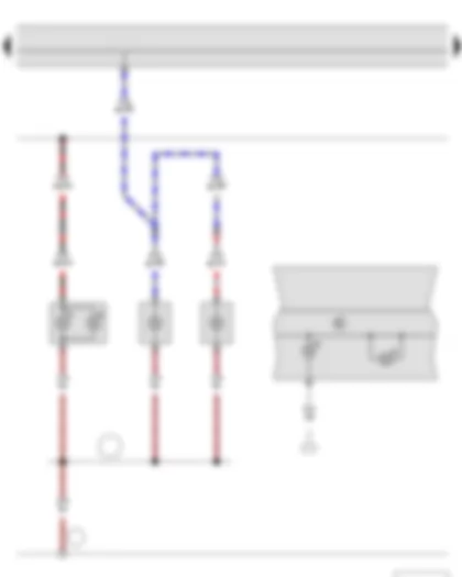 Wiring Diagram  SKODA FABIA II 2012 - Dash panel insert - Additional brake light bulb - Left number plate light - Right number plate light