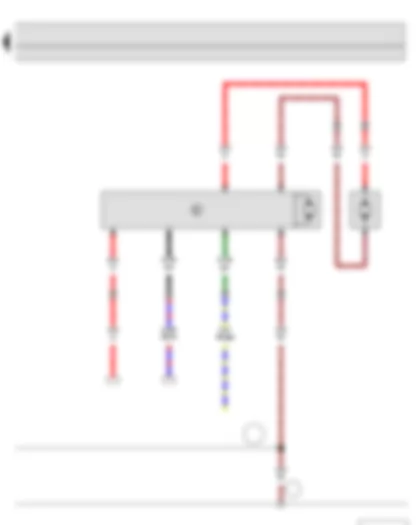 Wiring Diagram  SKODA FABIA II 2015 - Radiator fan control unit - Radiator fan - Radiator fan on right of radiator