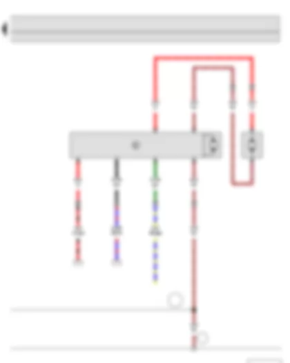 Wiring Diagram  SKODA FABIA II 2012 - Radiator fan control unit - Radiator fan - Radiator fan on right of radiator