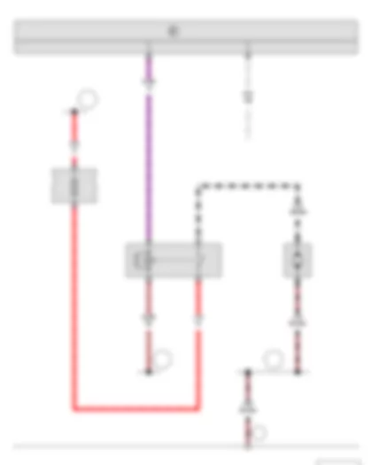 Wiring Diagram  SKODA FABIA II 2013 - Headlight washer system relay - Fuse holder B - Headlight washer system pump